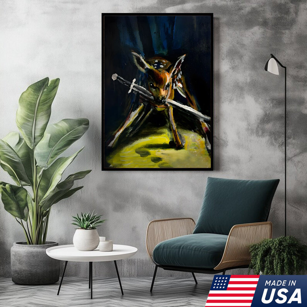 Midnight Deer Hunt Canvas