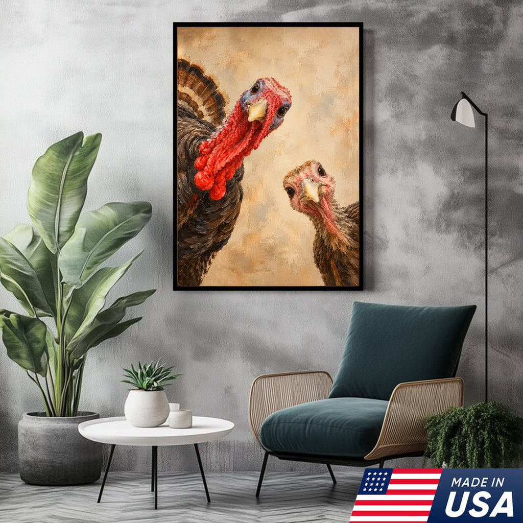 Curious Turkey Duo Canvas