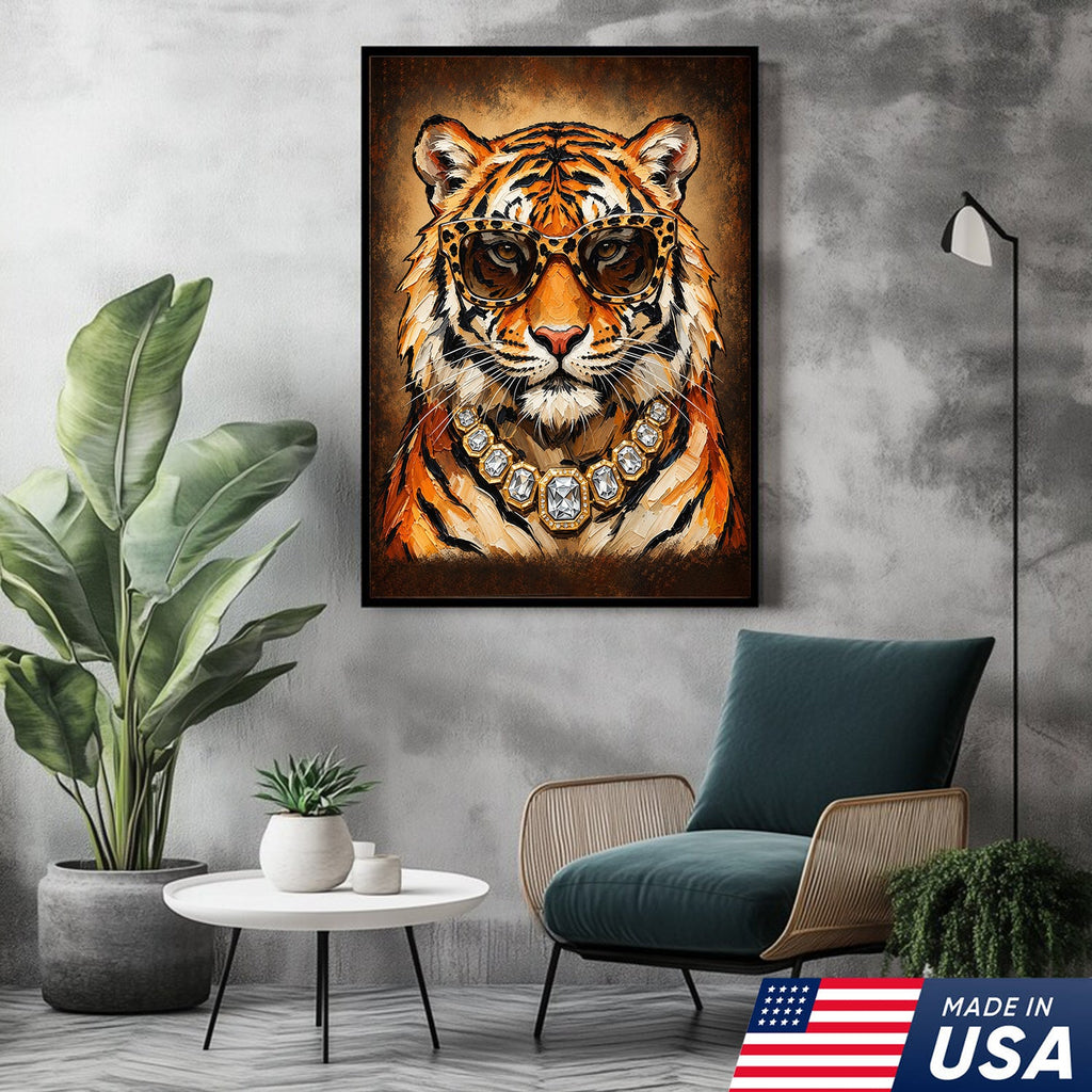 Royal Tiger Drip Canvas