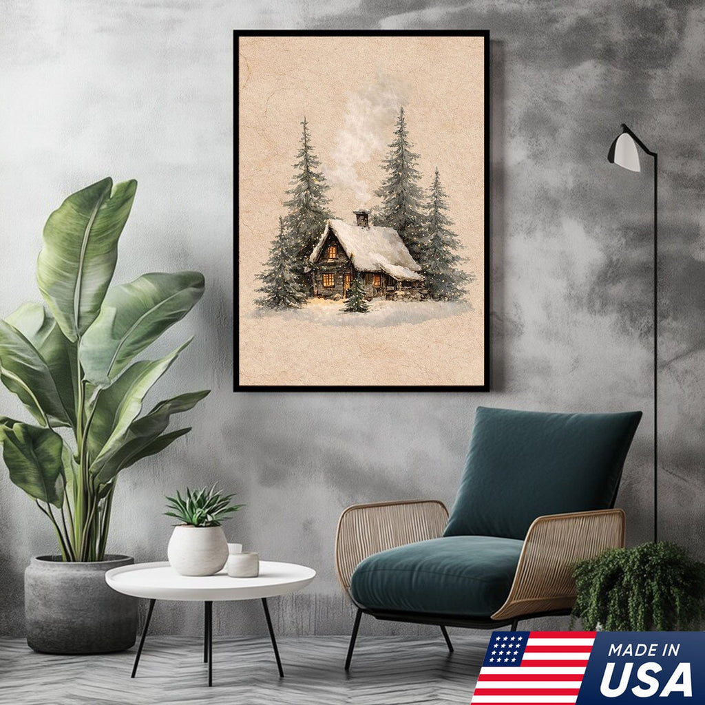 Winter Whisper Cottage Canvas