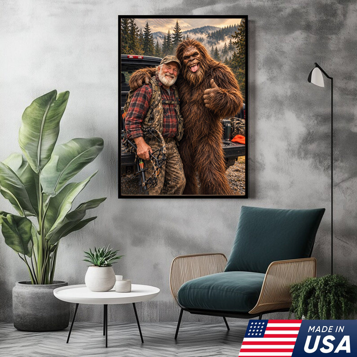 Custom Bigfoot Hunting Canvas
