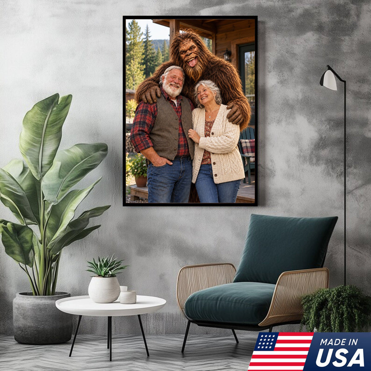 Custom Bigfoot Family Canvas