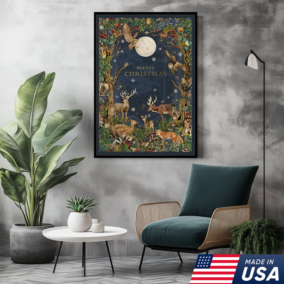 Enchanted Christmas Forest Canvas
