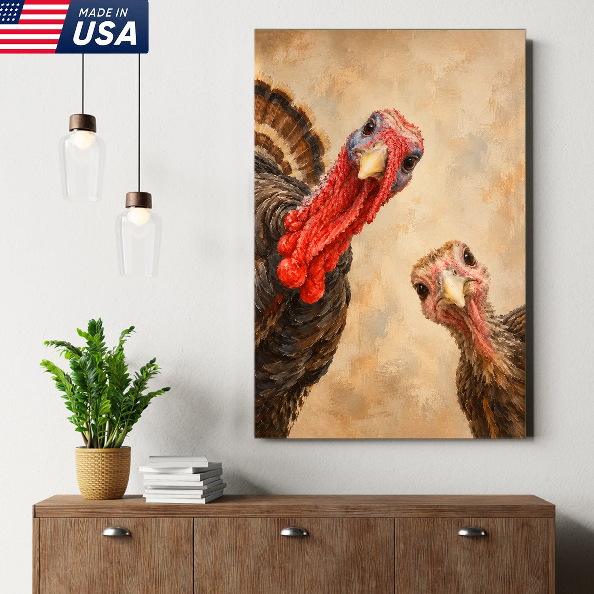 Curious Turkey Duo Canvas