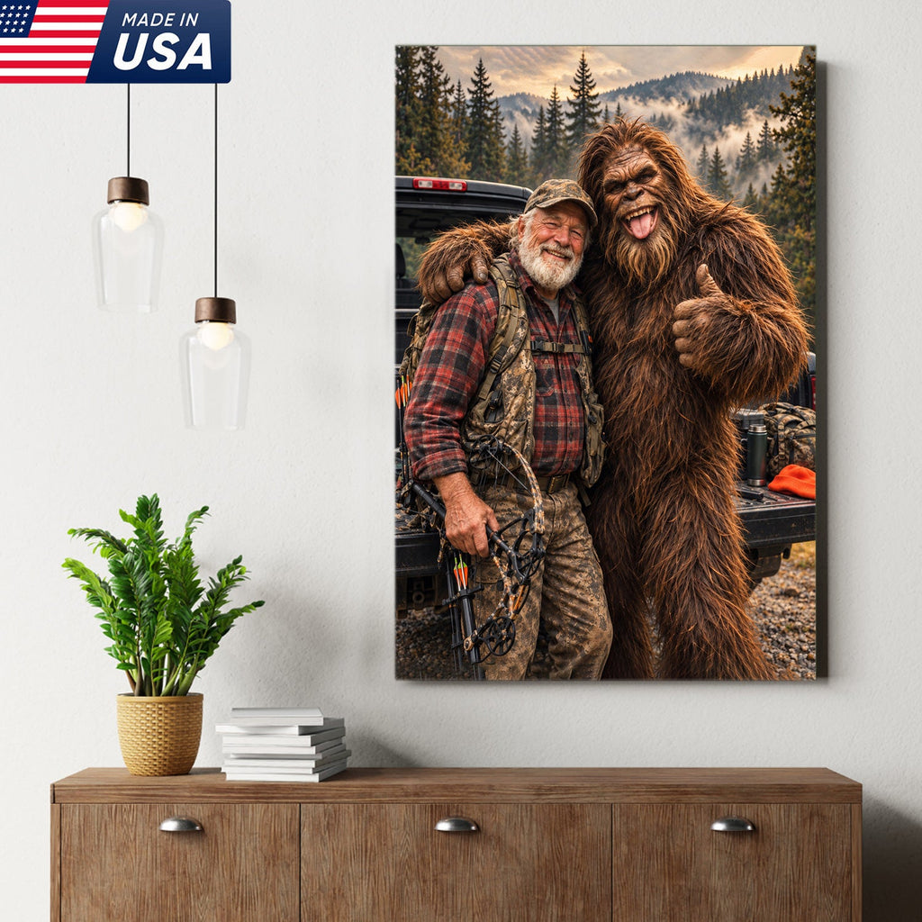 Custom Bigfoot Hunting Canvas