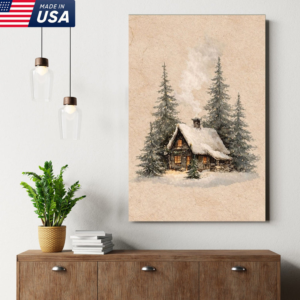 Winter Whisper Cottage Canvas