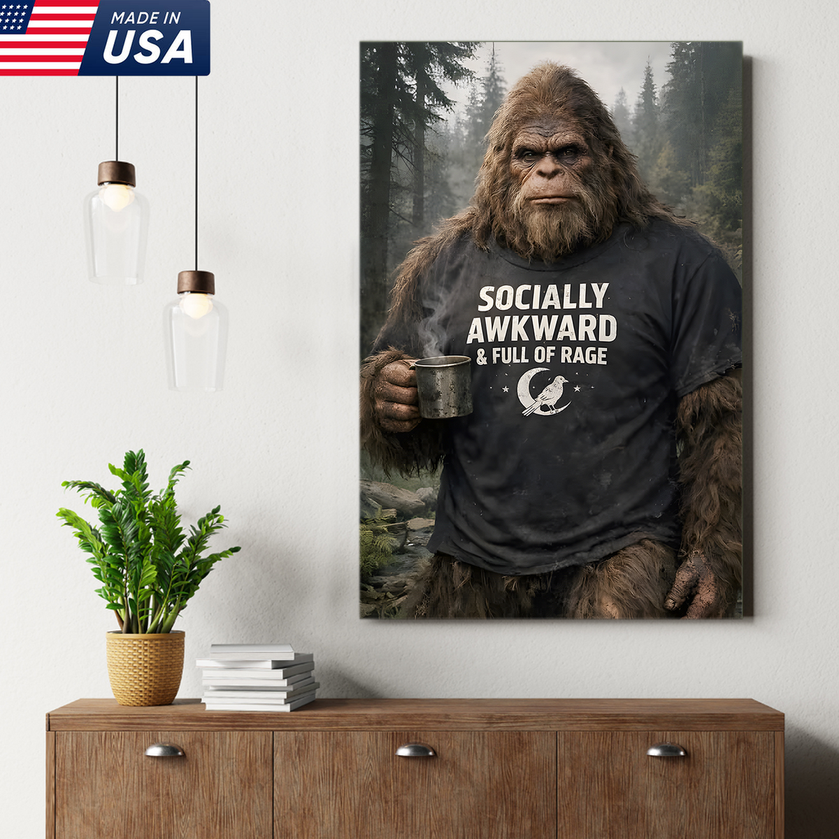 Socially Awkward Bigfoot Canvas