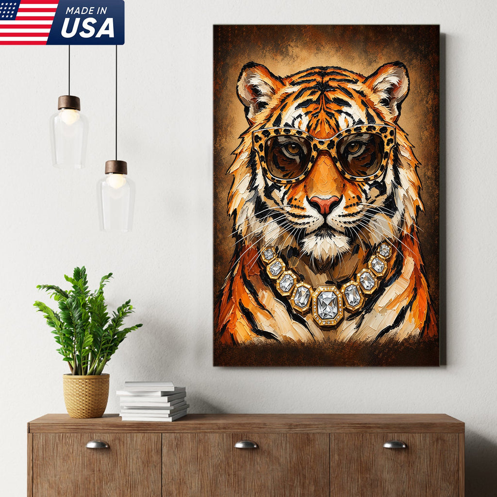 Royal Tiger Drip Canvas