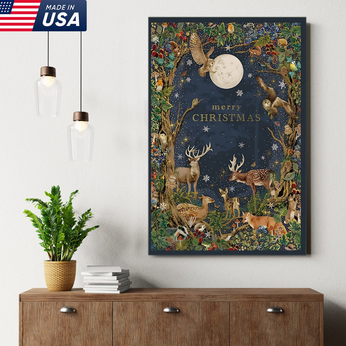 Enchanted Christmas Forest Canvas