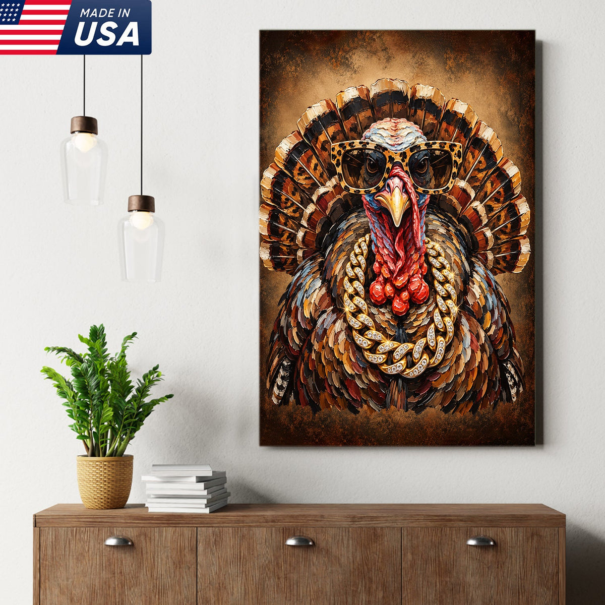 Turkey Drip King Canvas