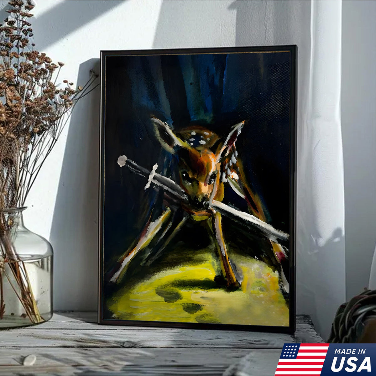 Midnight Deer Hunt Canvas