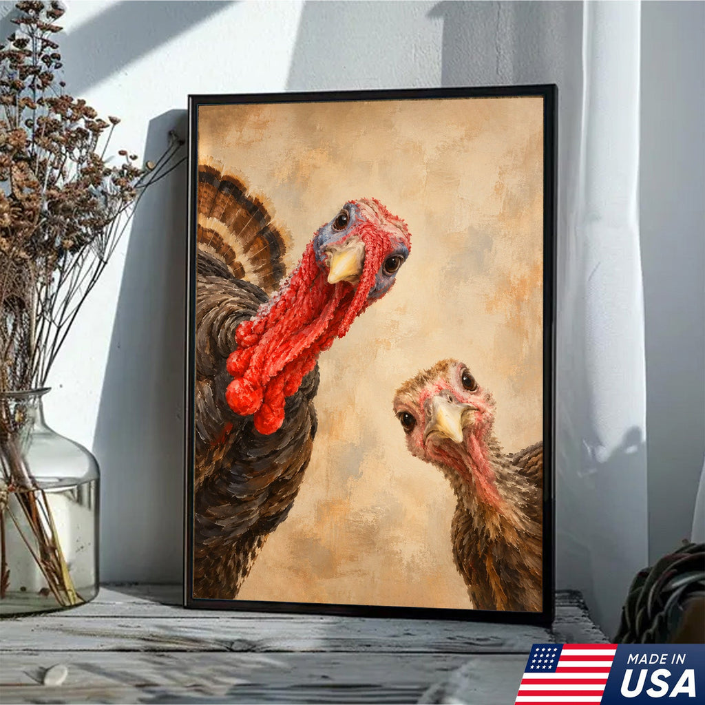 Curious Turkey Duo Canvas