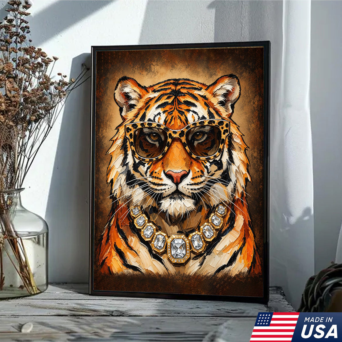 Royal Tiger Drip Canvas