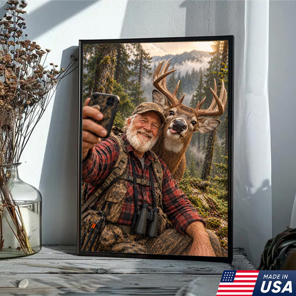 Custom Deer Selfie Canvas