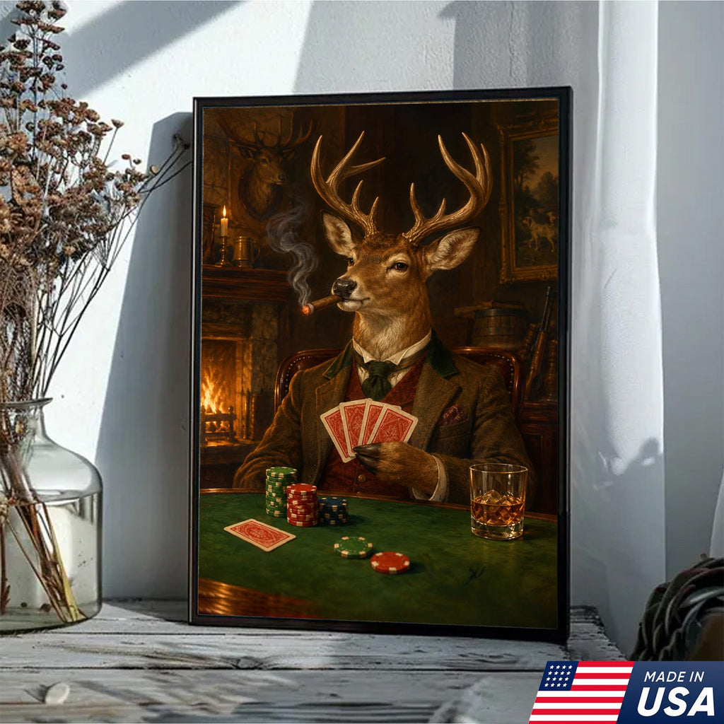 Vintage Poker King Buck Canvas