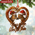Personalized Deer Couple Christmas Ornament, You & Me We Got This Custom Name Gift