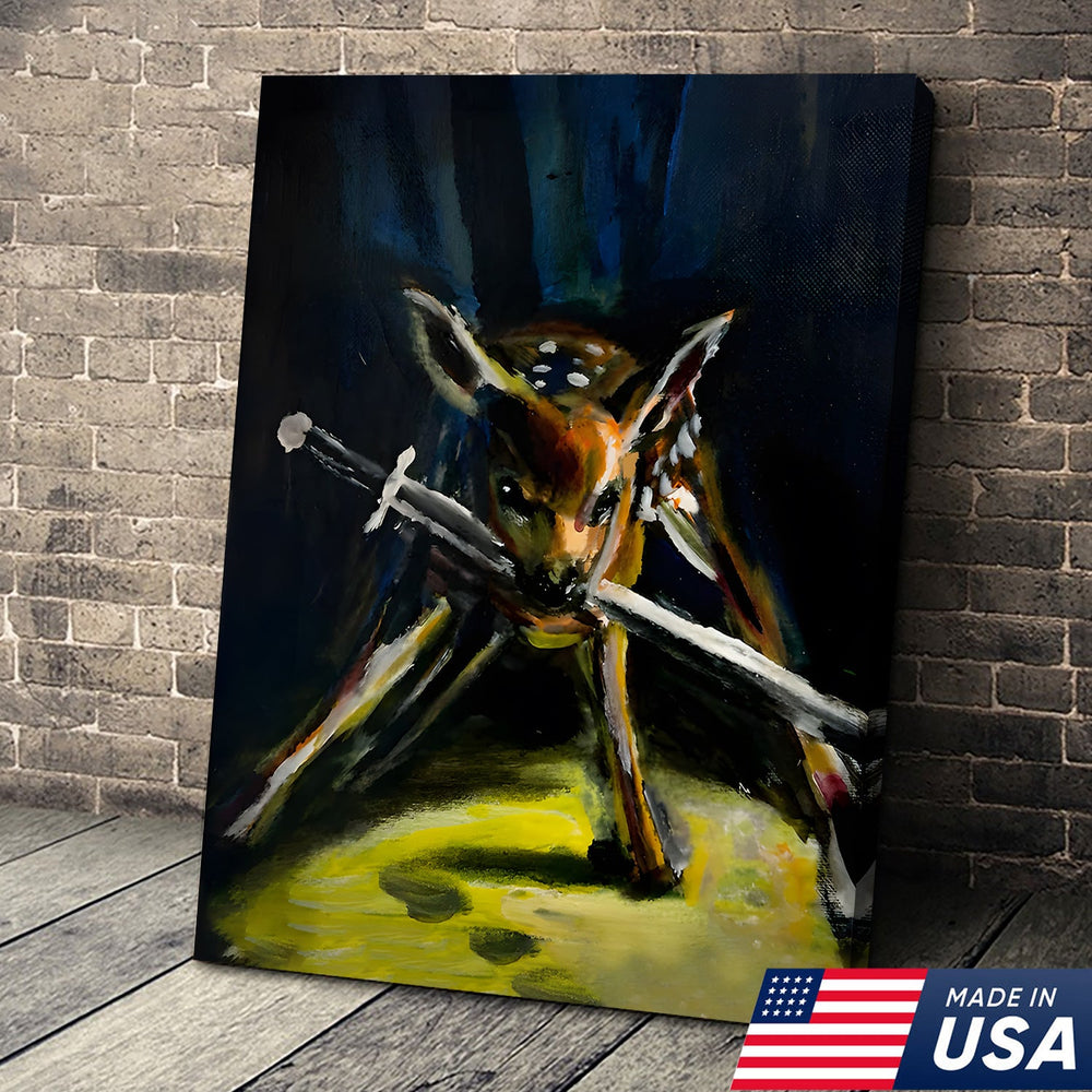 Midnight Deer Hunt Canvas