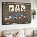 Personalized Hunting Dad Photo Wall Art Canvas - Custom Deer Family Name Plaque