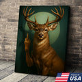 Funny Fukin Deer Wall Art – Sarcastic Wildlife Canvas for Hunters, Man Cave & Cabin Decor