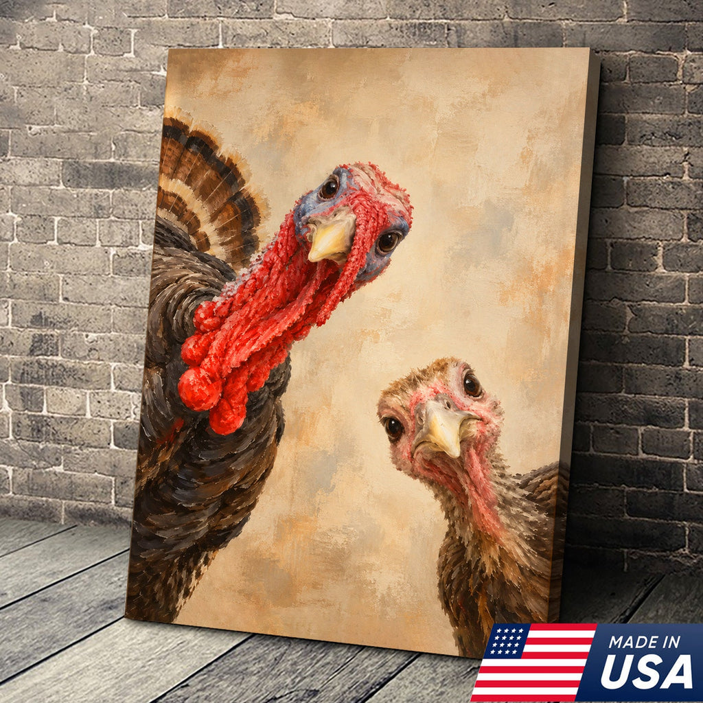 Curious Turkey Duo Canvas