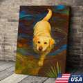 Yellow Labrador Retriever Wall Art – Dog Lover Gift, Pet Decor Canvas for Home & Cabin Style