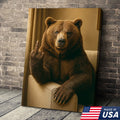 Funny Fukin' Bear Canvas – Funny Rude Animal Wall Art, Savage Man Cave Decor