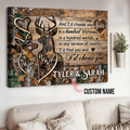 Personalized Deer Love Canvas