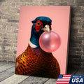 Funny Pheasant Canvas Wall Art – Unique Hunting Cabin Decor & Perfect Gift for Hunters