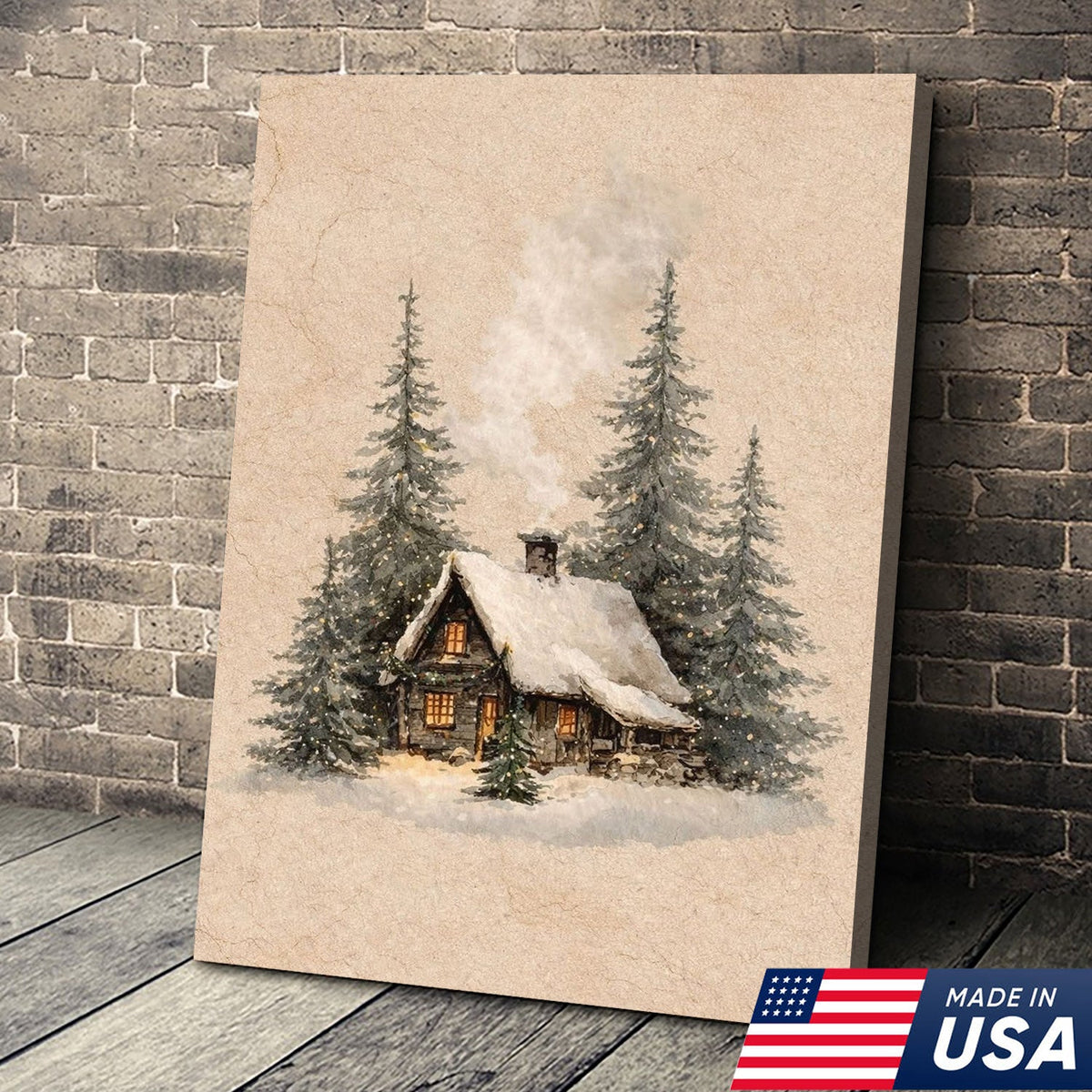 Winter Whisper Cottage Canvas