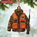 Personalized Hunter Ornament – Custom Camo Jacket Christmas product image 1