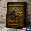 Wild Turkey Canvas Wall Art – Rustic Farmhouse Decor & Perfect Gift for Hunters