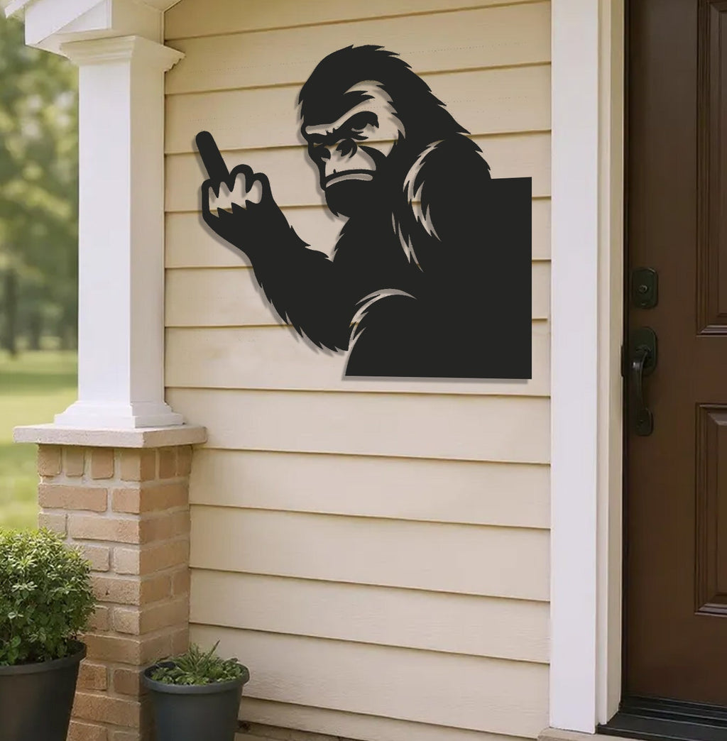 Funny Bigfoot Metal Sign WITH LED/WITHOUT LED - Hilarious Bigfoot Yard Decor