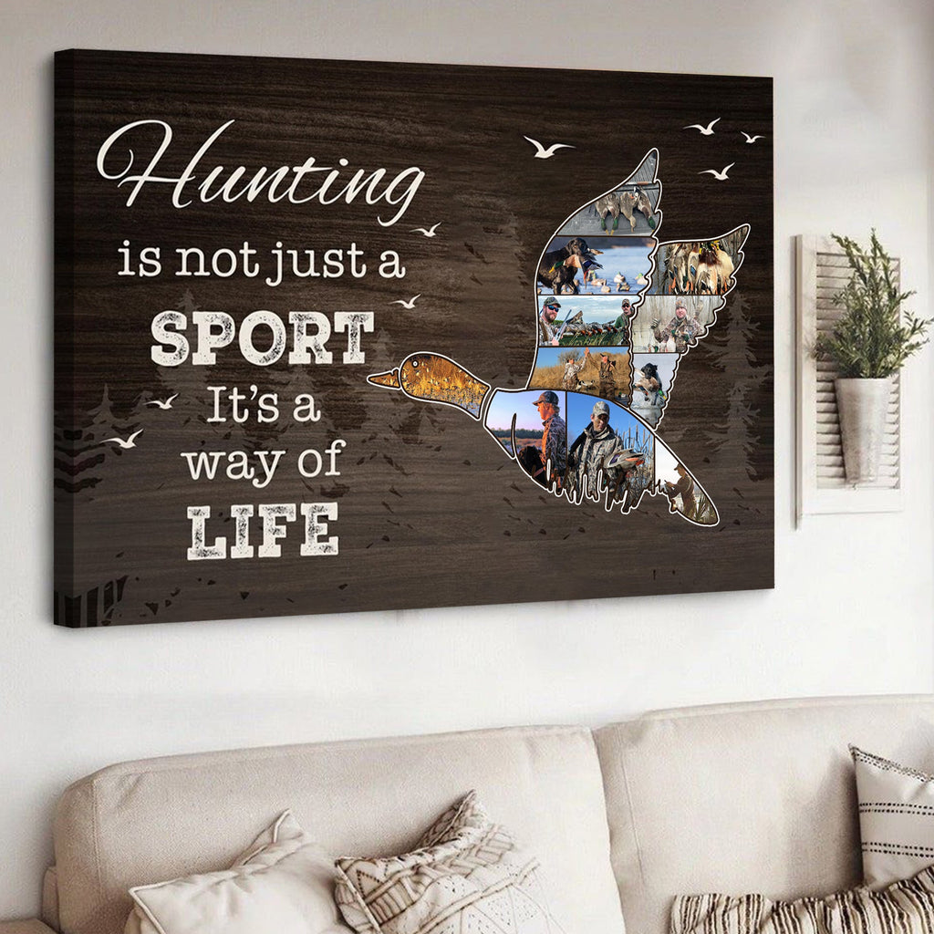 Personalized Duck Hunting Canvas Wall Art – Hunting Is Not Just A Sport It’s A Way Of Life