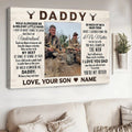Personalized To My Dad Hunting Canvas – Daddy Gift from Son, Custom Name Hunting Wall Art