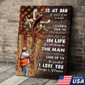 Personalized To My Dad Hunting Canvas Wall Art – Gift from Son to Dad, Duck Hunting Canvas Print