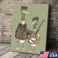 Funny Hunting Duck Wall Art, Duck Hunter Canvas, Gift for Hunter