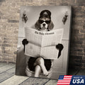 Classy Beagle Bathroom Canvas