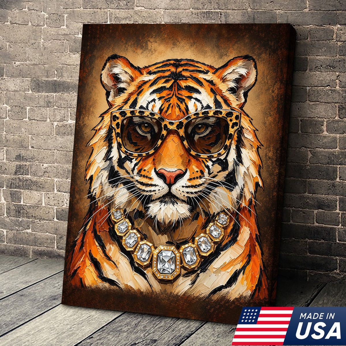 Royal Tiger Drip Canvas