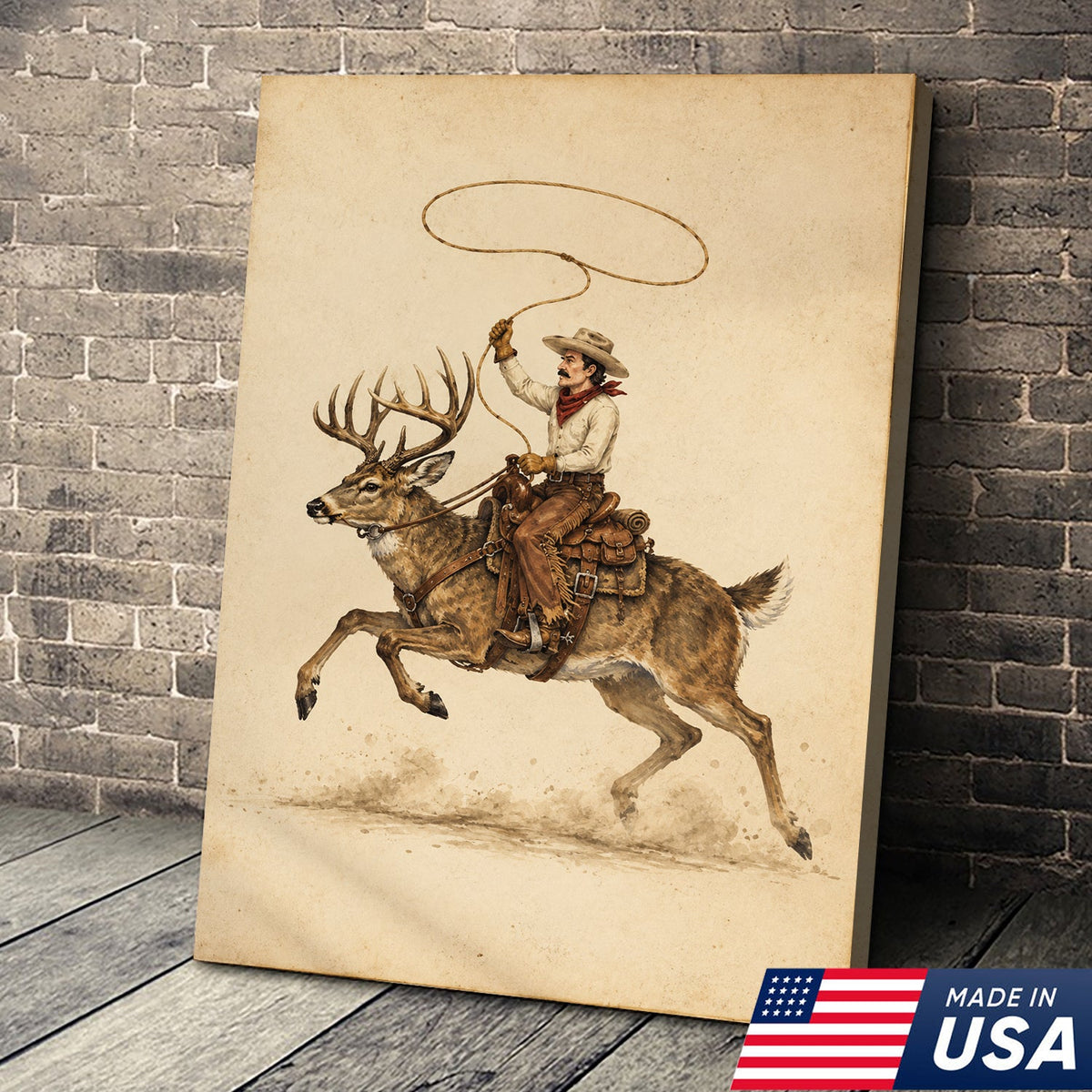 Lasso Buck Rider Canvas