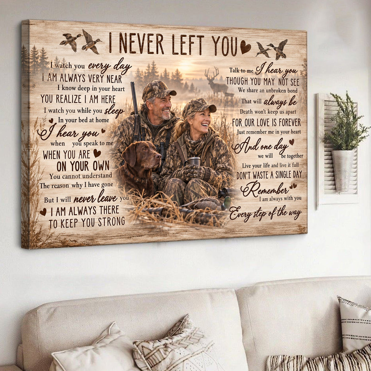 Personalized Hunting Memorial Canvas