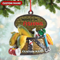 Custom Fishing Ornament – Personalized Hooked on Fishing Christmas Decoration