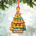 Personalized Funny Rubber Duck Acrylic Christmas Tree Ornament – Custom Name Xmas Decoration for Hunter or Family, Cute Holiday Ornament