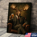 Distinguished Moose Canvas
