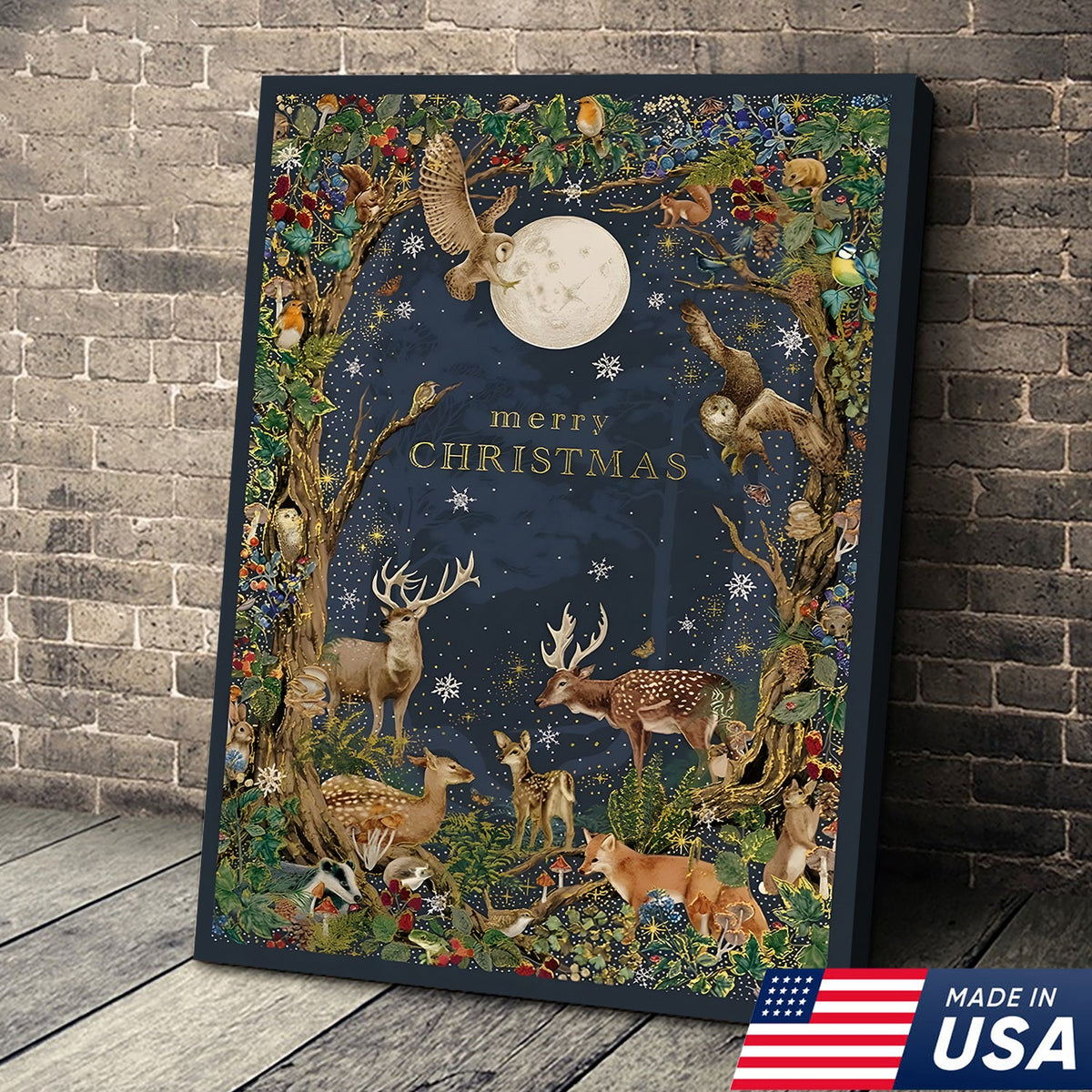 Enchanted Christmas Forest Canvas