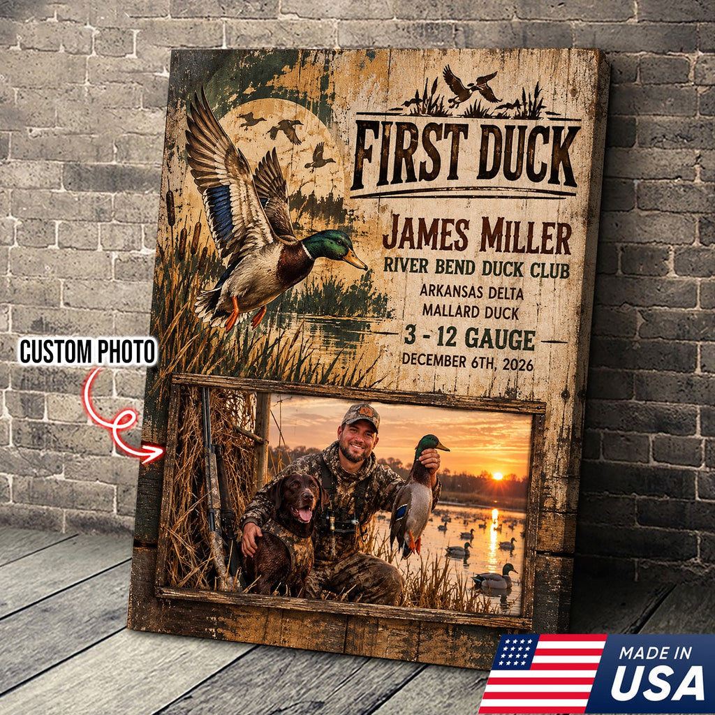 Personalized First Duck Canvas