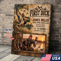 Personalized First Duck Canvas