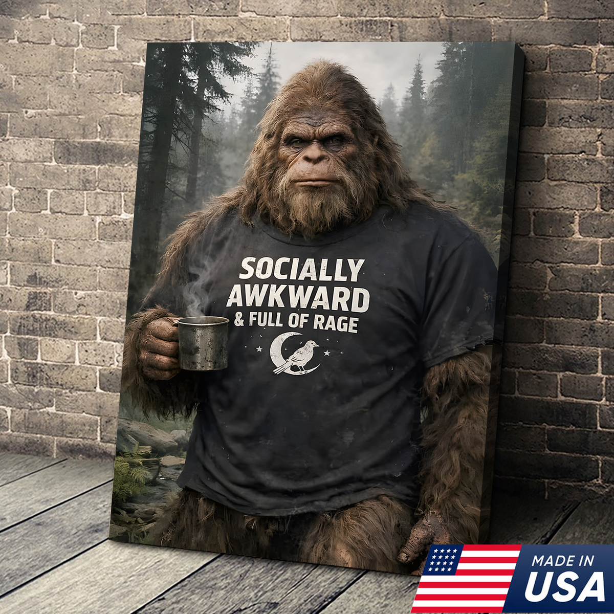 Socially Awkward Bigfoot Canvas