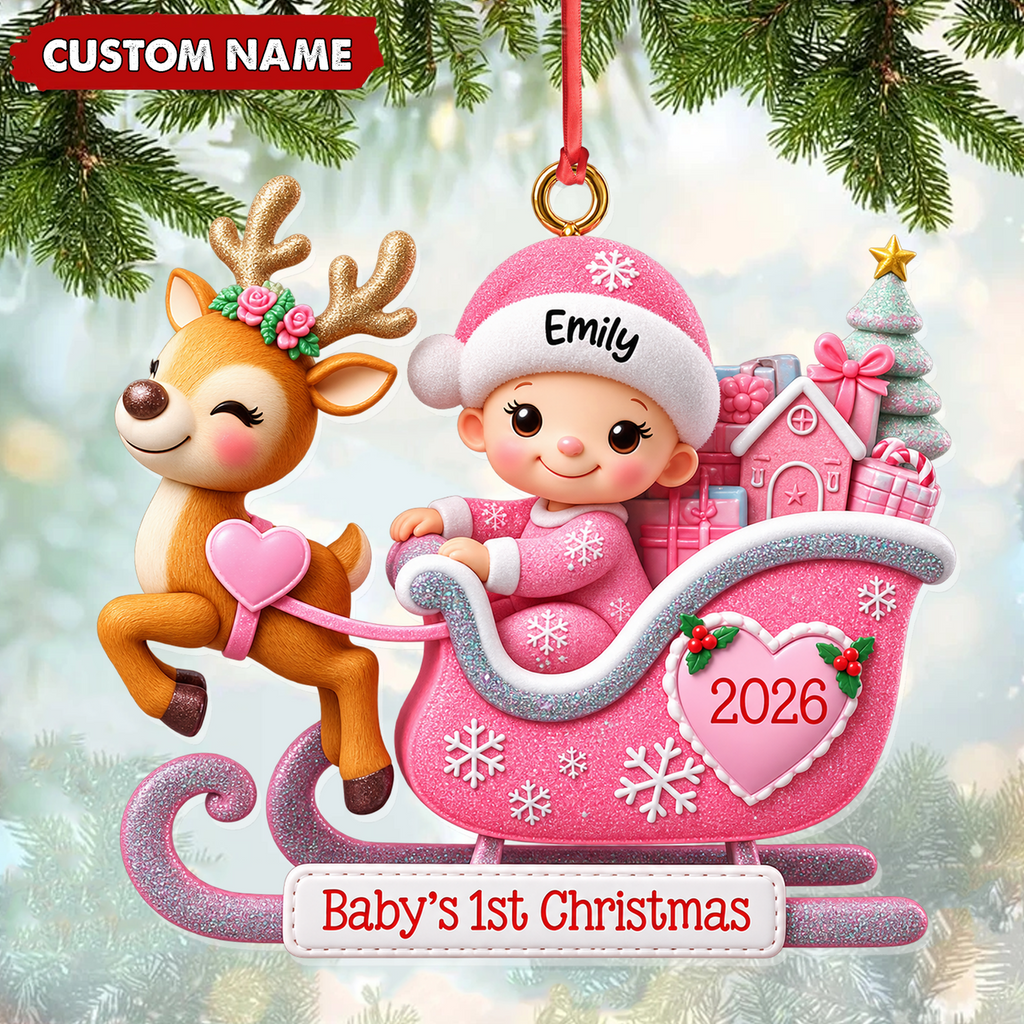 Personalized Baby's First Christmas Ornament Custom Name Sweet Keepsake