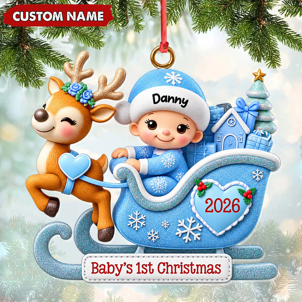 Personalized Baby's First Christmas Ornament Custom Name Sweet Keepsake