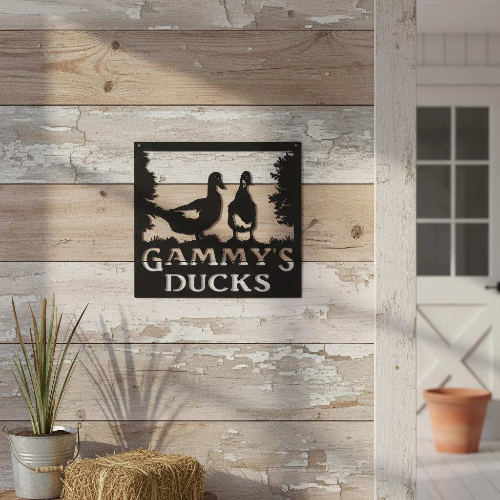 Duck Coop Decor & Grandma Gift Gammy's Garden Plaque